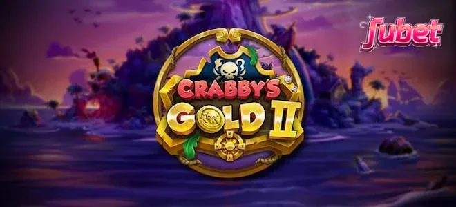 Imagem de um caranguejo pirata em um slot de cassino com moedas de ouro e baús.